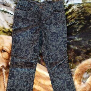 VINTAGE EARLY 2000'S CODE BLEU CHOLE SKINNY SZ 6/27R JEANS RARE W/PATTERN PRINT